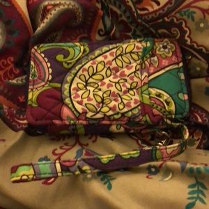 Vera bradley wristlet purple and teal